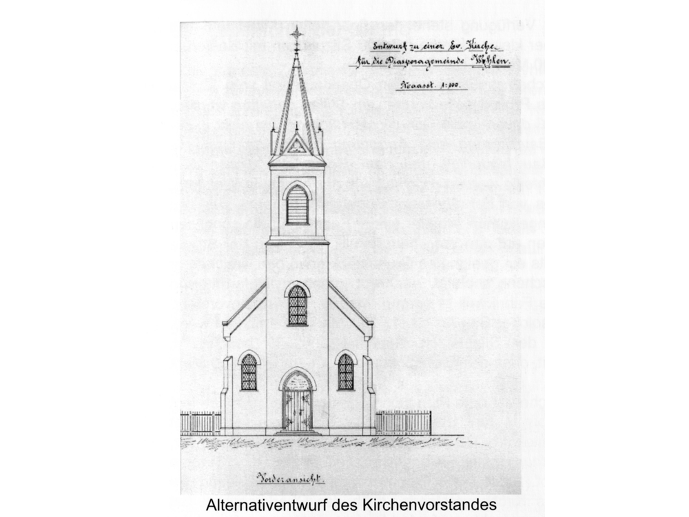 Entwurf ev. Kirche Wyhlen 1895