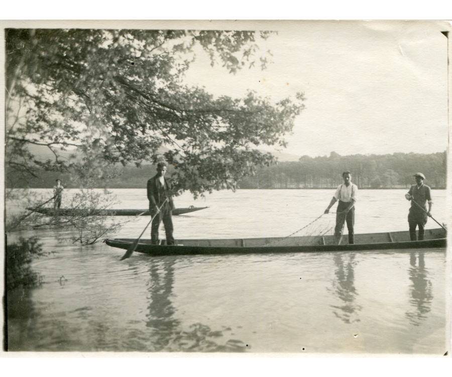 Lachsfischer  aus der Grether Dynastie, Hochwasser 1930