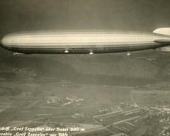 Graf Zeppelin über Basel 17. Sept. 1928
vs USA, 11 Stunden nach Lakehurst (Hindenburg Havarie)