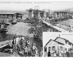 Kraftwerkbau Wyhlen ca 1909