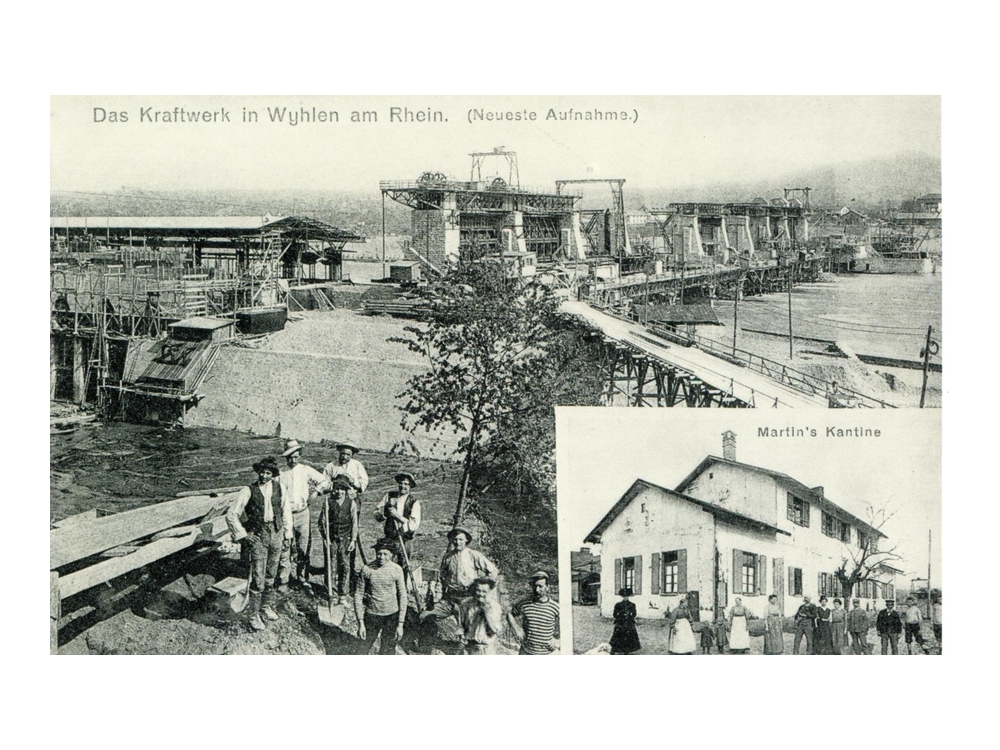 Bau des Kraftwerks. Aufnahme ca 1911/12
Wyhlen_4