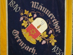 Wappen auf der Fahne des Grenzacher Männerchors