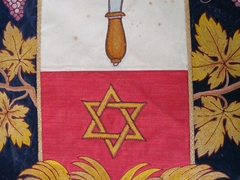 Wappen auf der Fahne des Grenzacher Männerchors